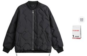 Пуховик унисекс LEMANISM, черный (buy winter, get autumn free)