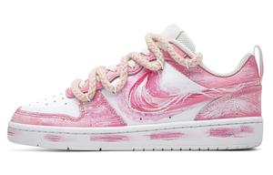 Детские скейтерские кроссовки Court Borough для младших школьников Nike, белый/розовый