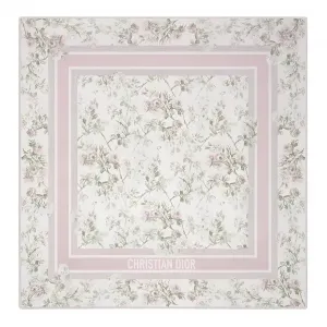 DIOR Шелковый шарф Twill Unisex White/Purple