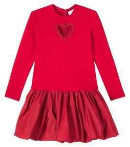 Платье с вырезом и сборками Monnalisa, Rubino