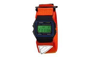 CASIO Мужские часы Retrofit Series с кварцевым механизмом и нейлоновым ремешком, черный циферблат