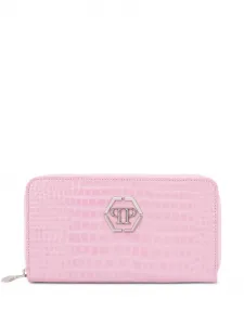 Кошелек на молнии Philipp Plein, розовый