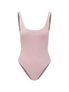 Купальник с принтом-логотипом Versace, розовый