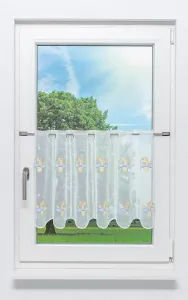 Штора для кафе "Летающий осел" (Ш x В) 224 см * 45 см, желтая/разноцветная Lysel