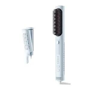 Выпрямляющая щетка для волос MINGHUANG, 2-in-1 Hair Styling Brush (Hair Straightening Brush/Curved Clip)[Upgraded Interchangeable Head+Billion-Level Negative Ion Hair Care]