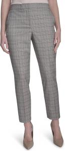 Брюки Tommy Hilfiger - прямые брюки для женщин с эластичной талией, Khaki Multi