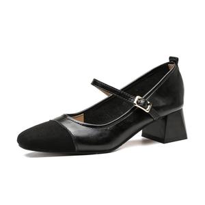 Туфли Мэри Джейн на массивном каблуке для женщин TATAYA, Black