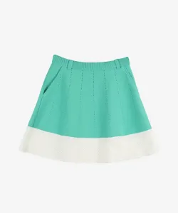 Двухцветная расклешенная трикотажная юбка Archivio, цвет Green(057)