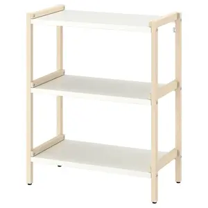 Открытый стеллаж IKEA EKENABBEN, 70x34x86 см, белый/осина