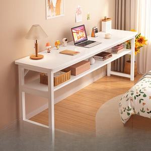 Стол 160 см Naijia компьютерный письменный для учебы и работы, двухуровневый, теплый белый + белая рама