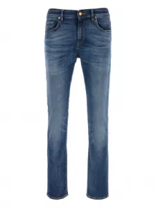 Джинсы из смесового хлопкового денима PT Torino, синий