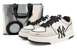 MLB Кроссовки для скейтбординга Chunky Liner с высокой износостойкостью, унисекс, белые, серые