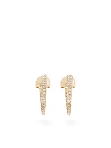 Серьги Mini Hook из желтого золота с бриллиантами Ef Collection, золотой