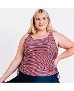 Купальный топ Maya Tankini больших размеров со съемными чашками Calypsa, мультиколор