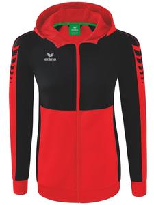 Тренировочная куртка Six Wings с капюшоном красного цвета erima