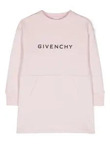 Платье из джерси с логотипом Givenchy Kids, розовый