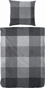 Комплект постельного белья Edelflanell, светло-серый и серый, 135x200 см Hahn