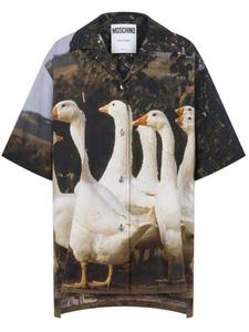 Рубашка с графическим принтом Moschino, коричневый