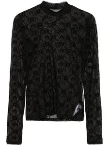 Футболка Marine Serre с принтом лунограммы, черный