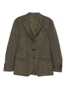Клетчатый жакет с накладками на локтях POLO RALPH LAUREN, зеленый