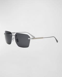Окто-полярные солнцезащитные очки BVLGARI, цвет Matte Palladium Polarized