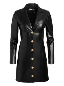 Мини-платье Michelle на пуговицах спереди alice + olivia, черный