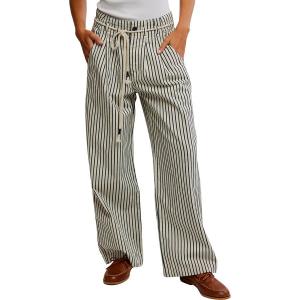 Брюки Free People Dakota Cinched Pull On-Railroad Free People, Washed Railroad