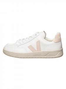 Кроссовки на шнуровке Veja Leder-Sneakers V 12, цвет Weiß/Beige