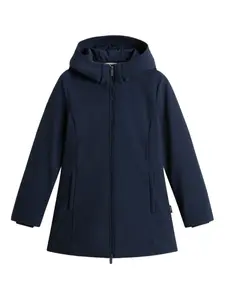 Стеганая парка с капюшоном WOOLRICH, синий