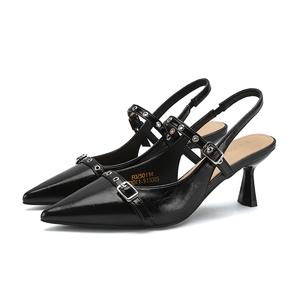 FOXER Женские сандалии на одной застежке черные, цвет Black