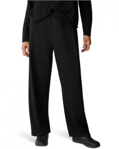 Женские брюки Eileen Fisher Cozy Brushed Terry Hug Straight Ankle Pleated Pant, Black