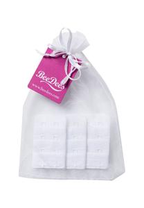 Женские удлинители бюстгальтера в упаковке из 3 шт Microfun V с мягкой внутренней частью, регулировка в трех направлениях BeeDees, белый