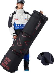 Сумка для сноуборда XCMAN с колесами, регулируемая длина 61-70 дюймов, большая вместимость, водонепроницаемая, Black