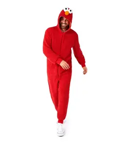Мужской официальный комбинезон Elmo Union Suit - взрослый комбинезон Sesame Street красный Opposuits