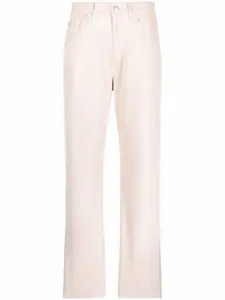 Прямые брюки из искусственной кожи Nanushka, нейтральный