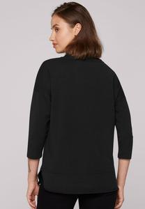 Топ с длинными рукавами MIT STEHKRAGEN UND ARTWORK Soccx, черный