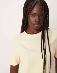 Пастельно-желтая футболка оверсайз-бойфренд Vila