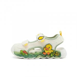 B.Duck Желтые утиные дышащие быстросохнущие легкие амортизирующие детские сандалии для детей 3-7 лет