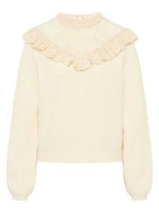 Женский вязаный свитер бежевого цвета faina