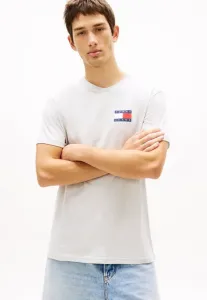 Футболка с логотипом, облегающая, с круглым вырезом, базовая футболка Tommy Jeans, Ice Grey
