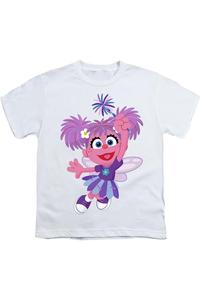 Футболка с коротким рукавом для детей "Улица Сезам: Пушистые друзья навсегда!" с Эбби Кадабби Gildan, белый