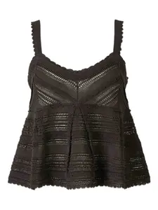 Топ Lucky Lace с фигурным краем Zimmermann, черный