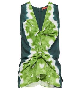 Топ из крепдешина с принтом тай-дай Altuzarra, Samphire Shibori