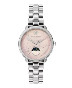 Женские часы Moonphase на стальном браслете серебристого оттенка, 34 мм Olivia Burton