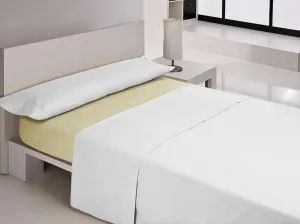 Простыня на резинке MIX COLORS Желтая King size 200 x 200 + 30 см Happy Home