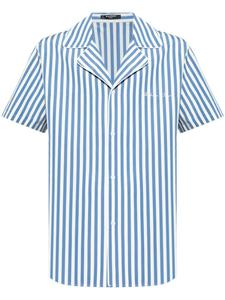 Balmain полосатая хлопковая рубашка, синий