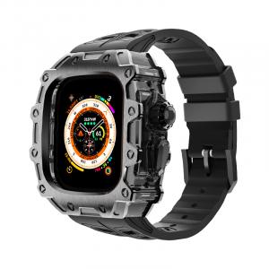 HUALIMEI Часы Strap Huawei Compatibility FKM Fluoroelastomer Material, Black + black belt