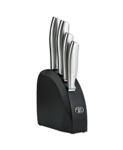 Набор из 5 предметов для нарезки столовых приборов Kobe в подставке, цвет CB Hampton Forge, цвет metallic