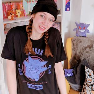 Футболка Pokemon - Gengar College черная