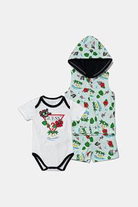 Комплект для новорожденного 3 предмета Guess, зеленый